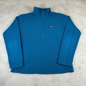 Patagonia Women's Micro D Quarter Zip Fleece Pullover Teal Blue 25420 Size Small